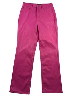 Judy Blue Hot Pink Faux Leather Pants